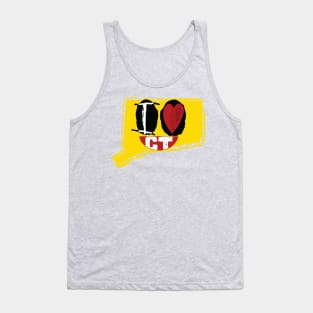 I Love Connecticut Smiling Happy Face Tank Top